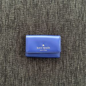 Kate Spade Card Case, Leather, Blue/Green